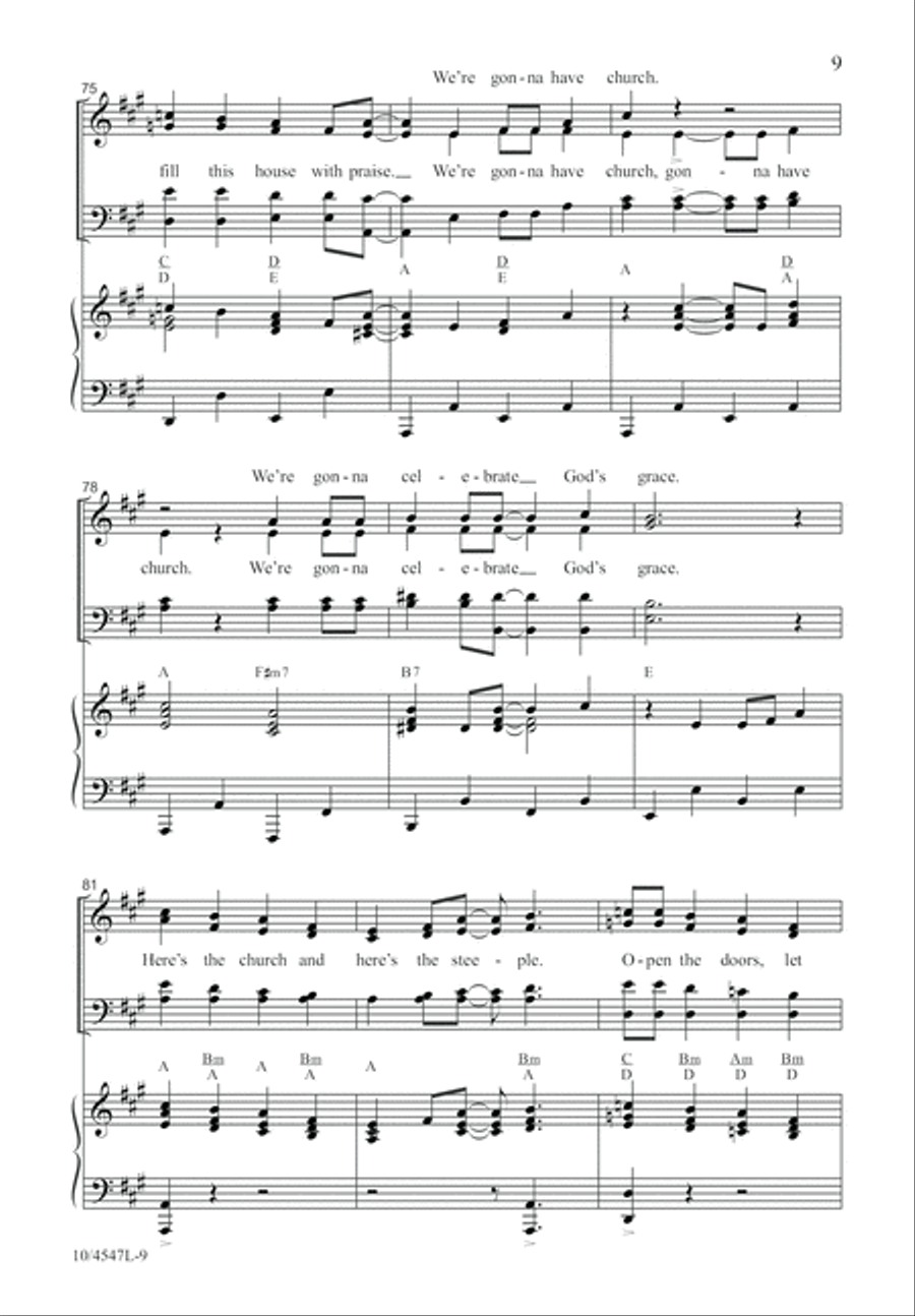 We're Gonna Have Church We're Gonna Have Church 4-Part scores gallery preview page 10