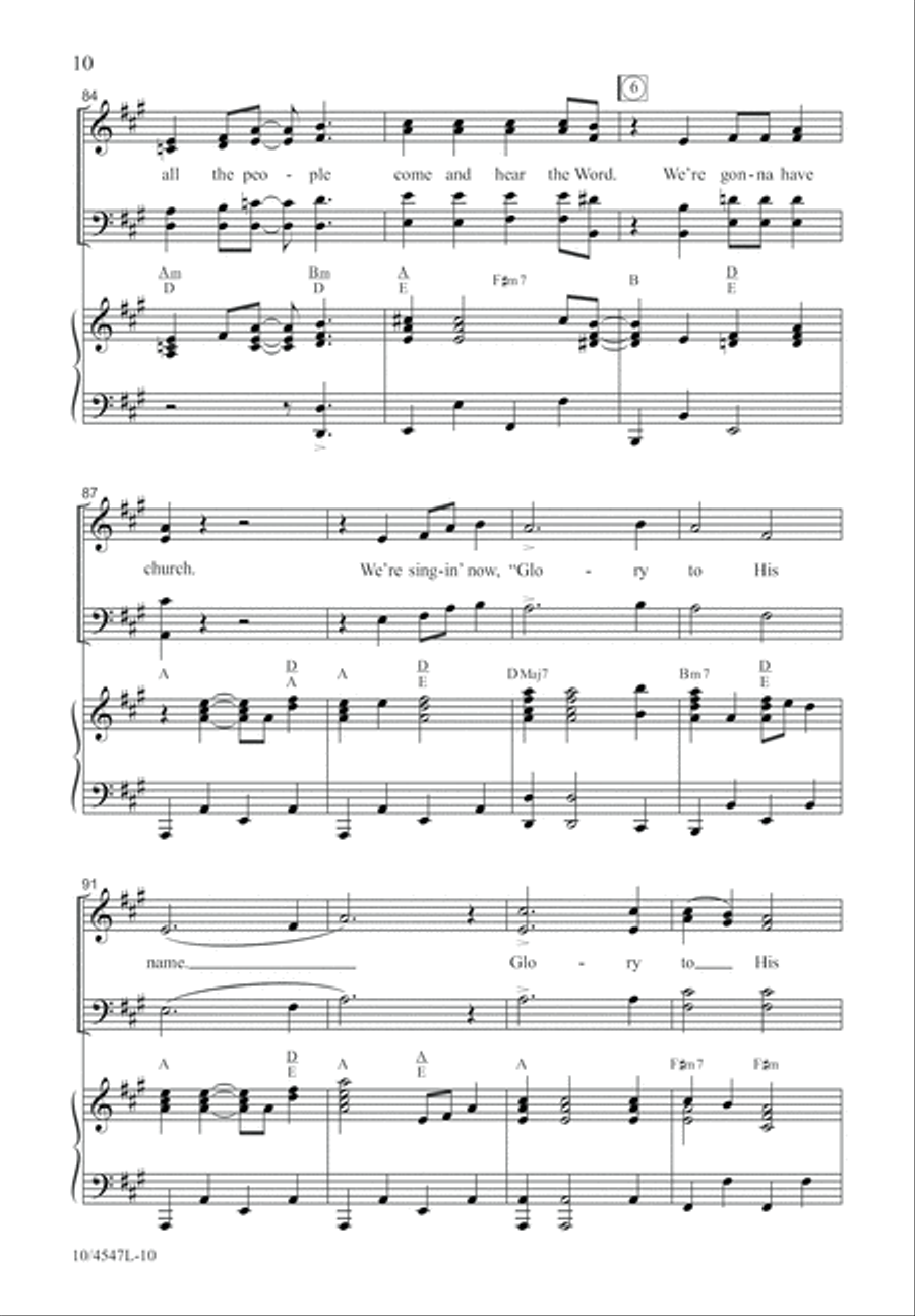 We're Gonna Have Church We're Gonna Have Church 4-Part scores gallery preview page 11