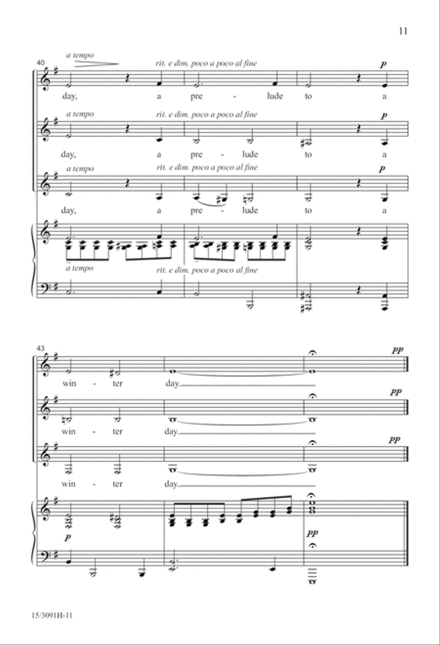 Prelude to a Winter Day Prelude to a Winter Day SSA scores gallery preview page 12