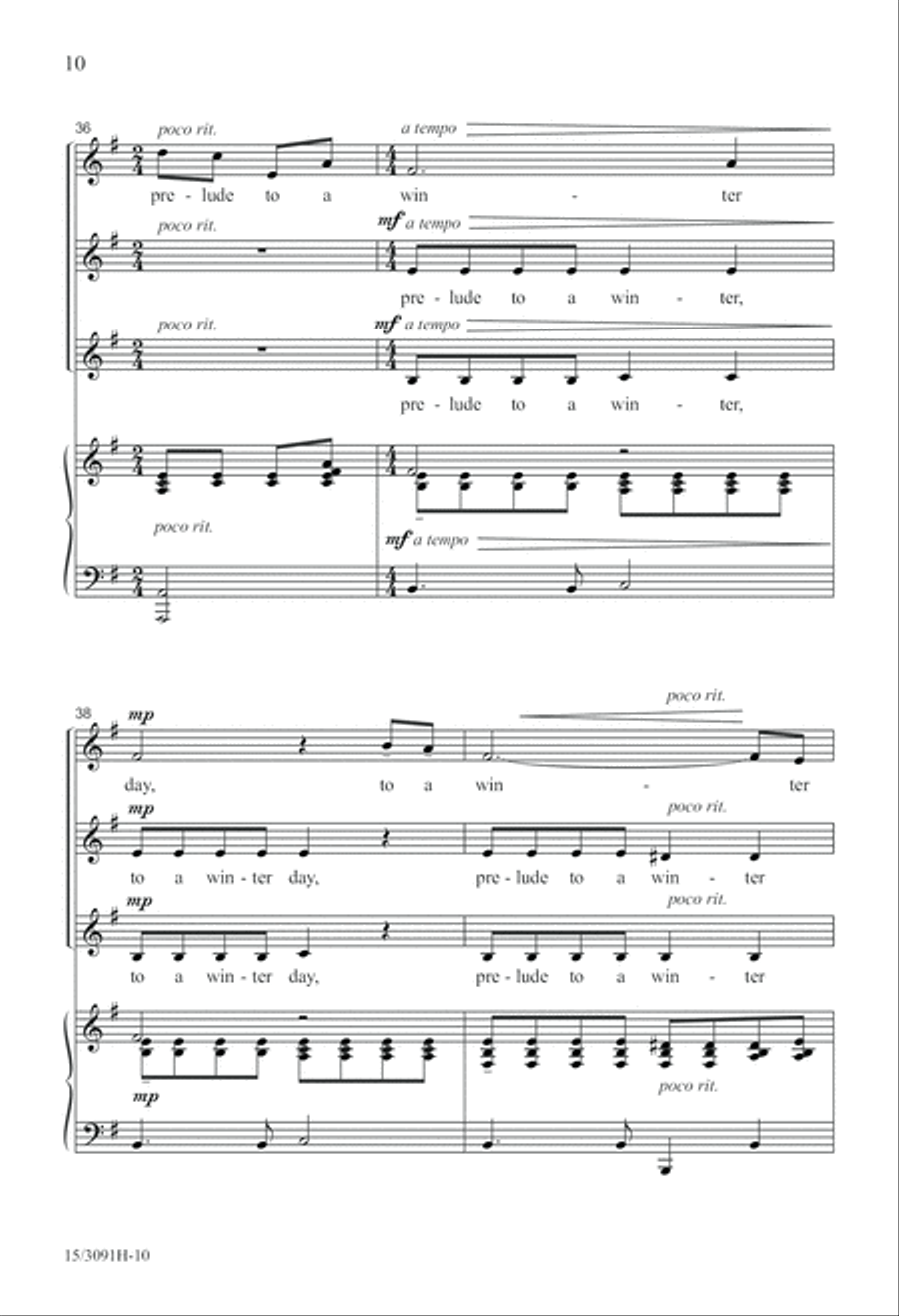Prelude to a Winter Day Prelude to a Winter Day SSA scores gallery preview page 11