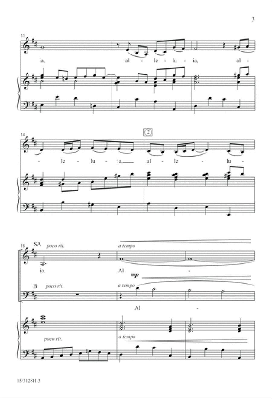 Air and Alleluia 3-Part scores gallery preview page 4