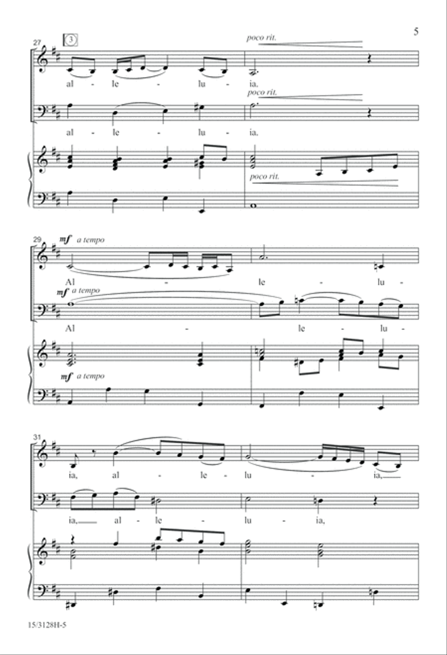 Air and Alleluia 3-Part scores gallery preview page 6