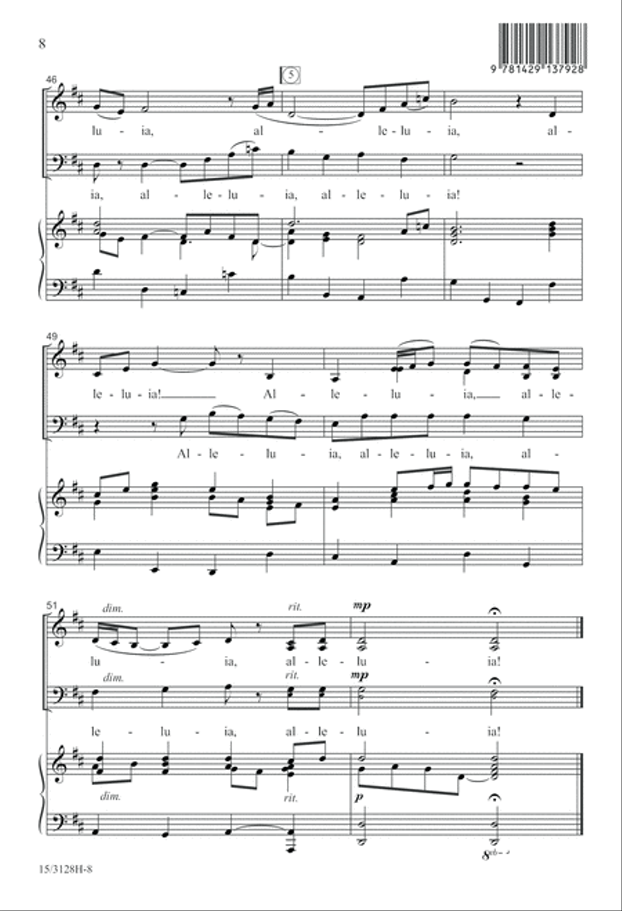 Air and Alleluia 3-Part scores gallery preview page 9