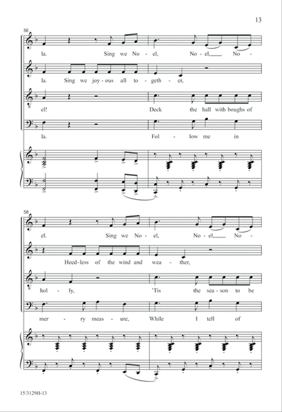 Wolfgang's Christmas Canon 4-Part scores gallery preview page 14