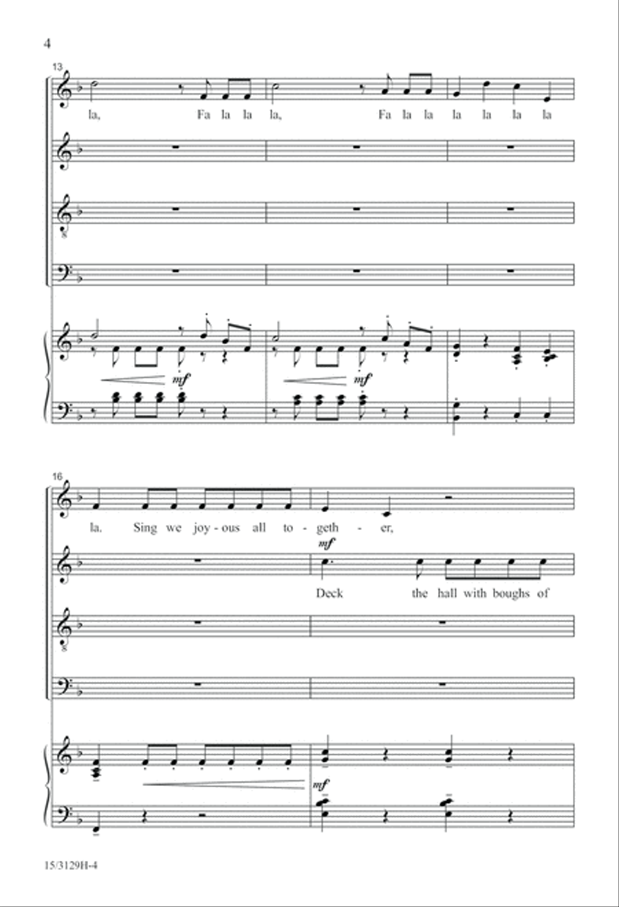 Wolfgang's Christmas Canon 4-Part scores gallery preview page 5