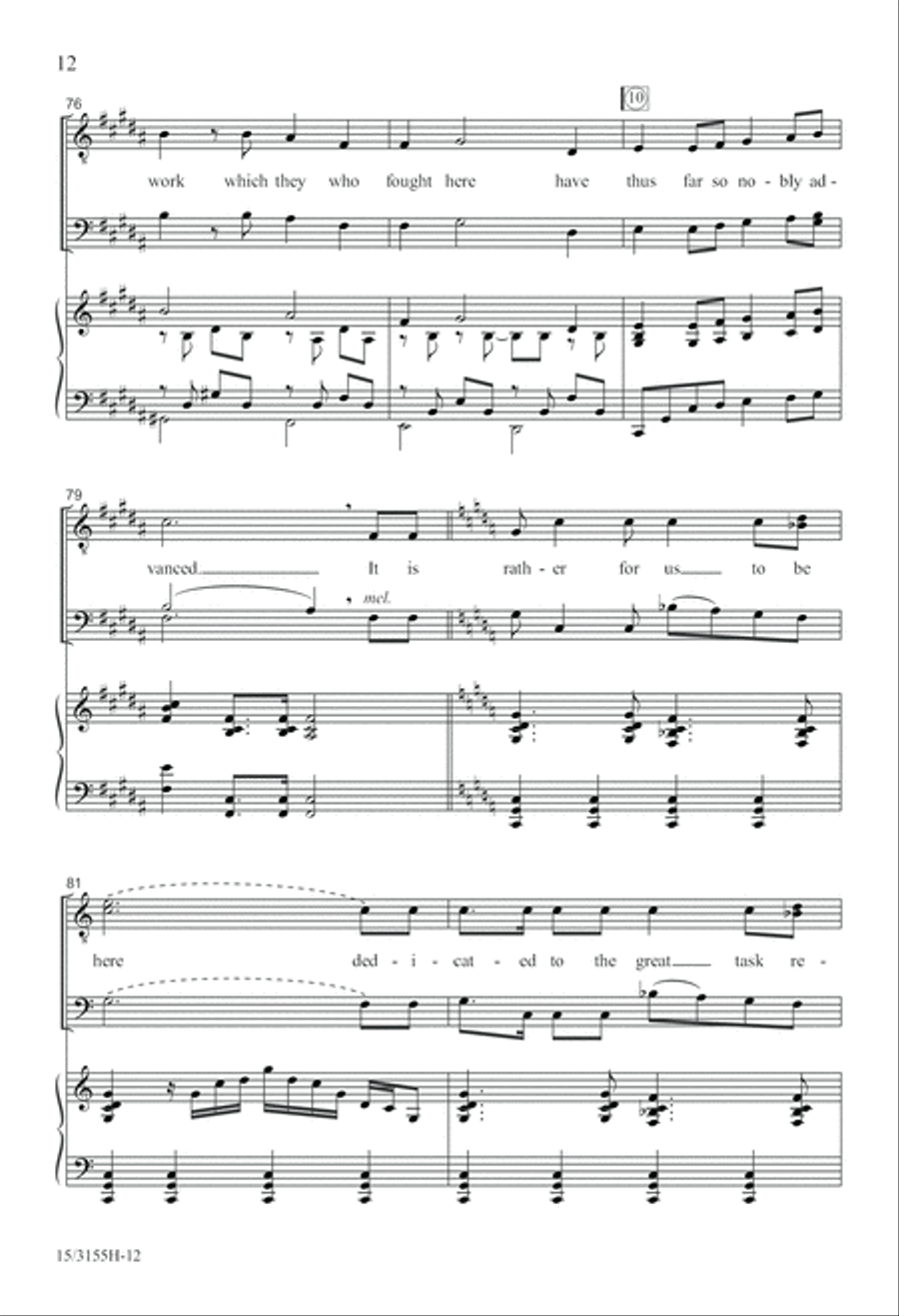 The Gettysburg Address The Gettysburg Address TTBB scores gallery preview page 13