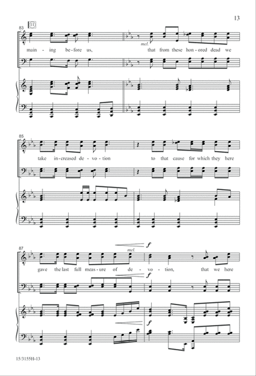 The Gettysburg Address The Gettysburg Address TTBB scores gallery preview page 14