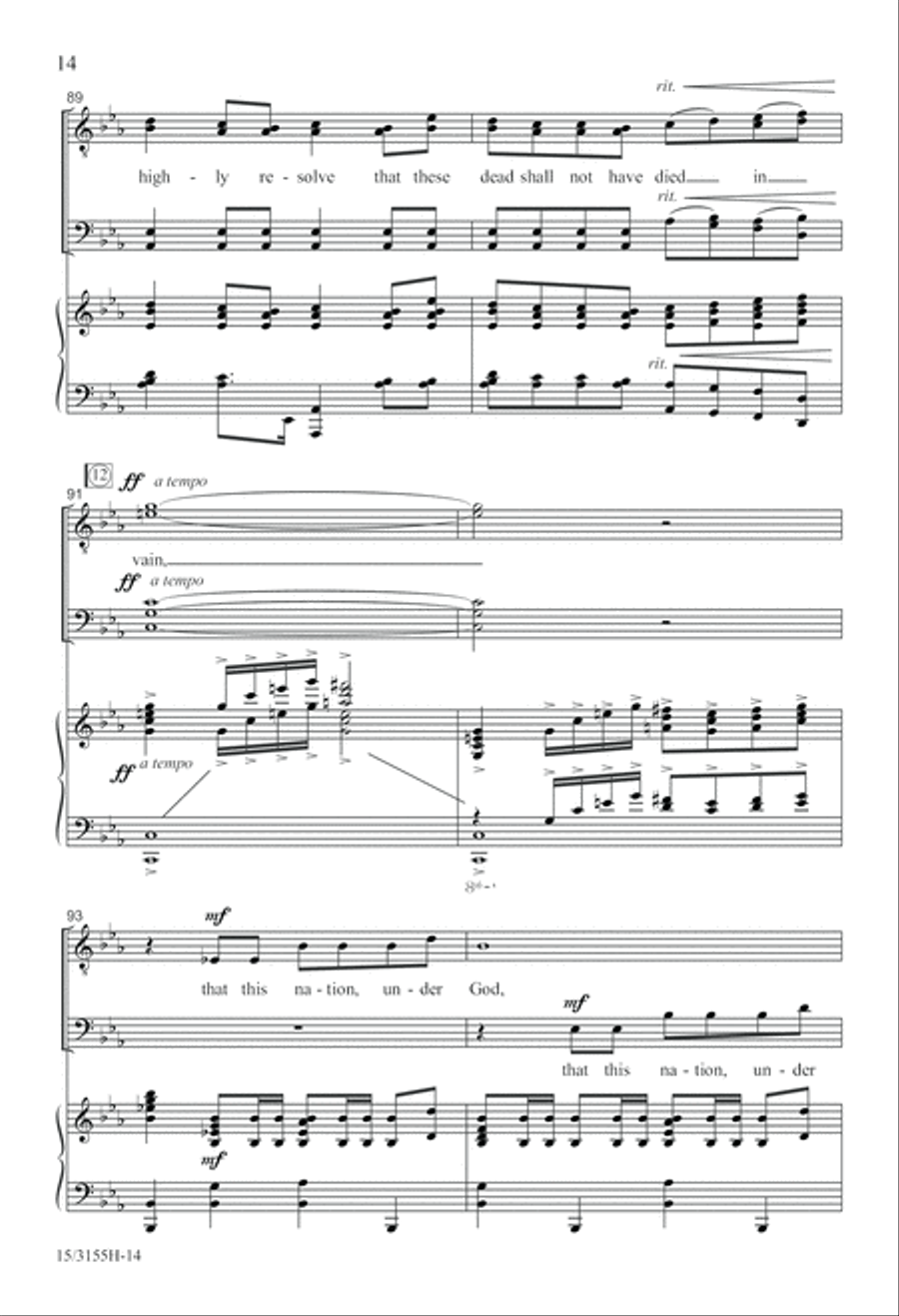 The Gettysburg Address The Gettysburg Address TTBB scores gallery preview page 15