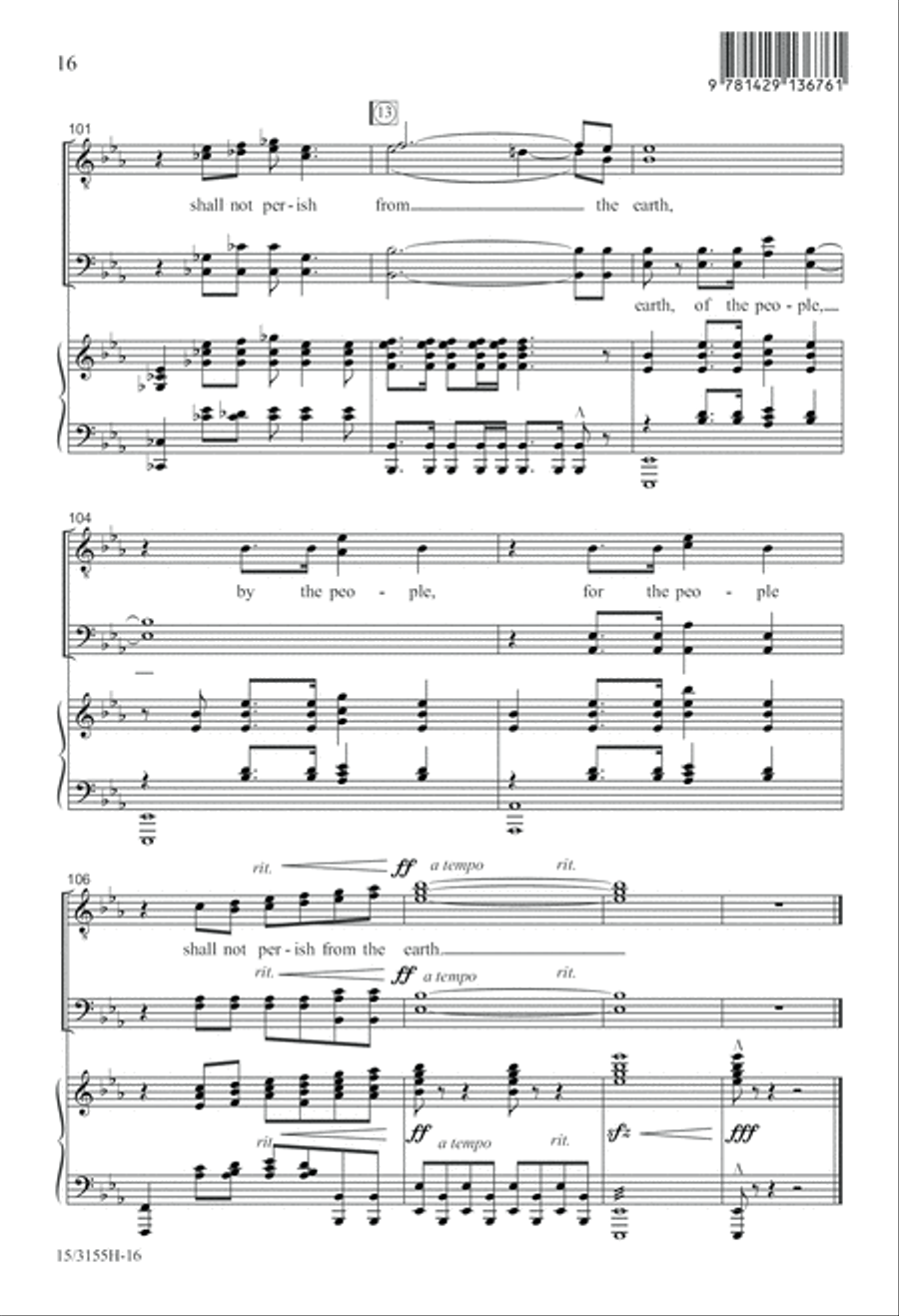The Gettysburg Address The Gettysburg Address TTBB scores gallery preview page 17