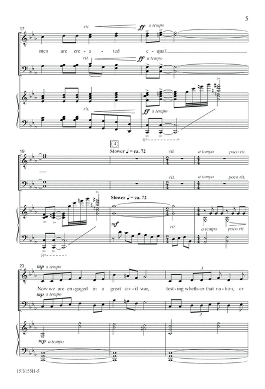 The Gettysburg Address The Gettysburg Address TTBB scores gallery preview page 6