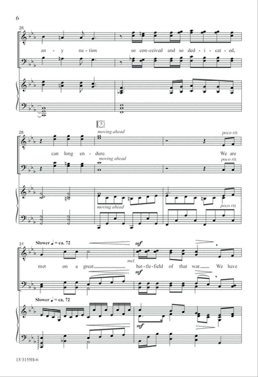 The Gettysburg Address The Gettysburg Address TTBB scores gallery preview page 7