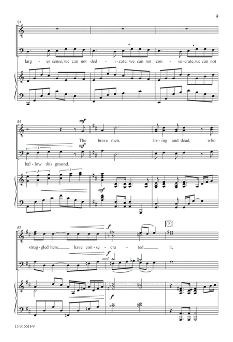 The Gettysburg Address The Gettysburg Address TTBB scores gallery preview page 10