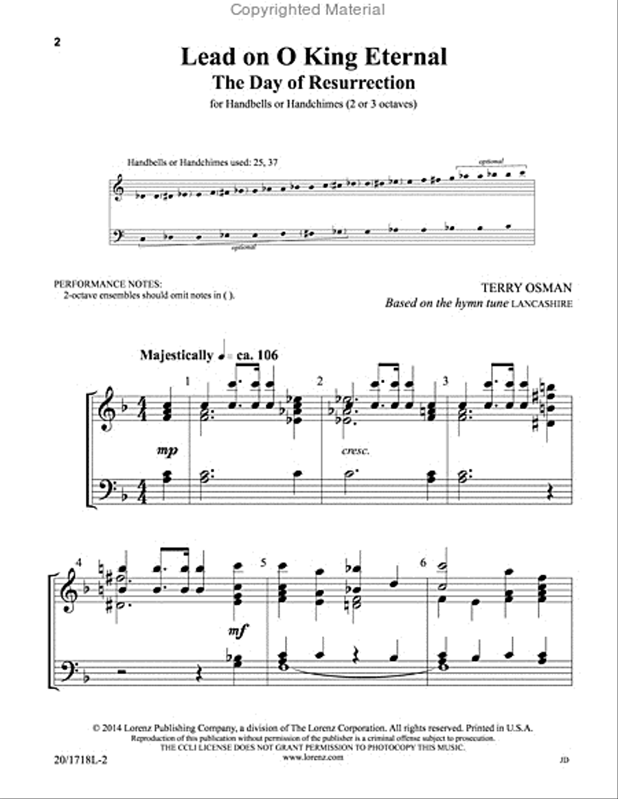 Lead on O King Eternal 3-Octaves scores gallery preview page 2