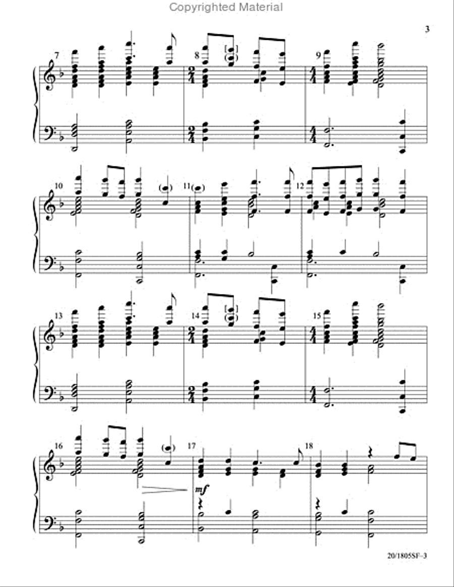 Once in Royal David's City 5-Octaves scores gallery preview page 3