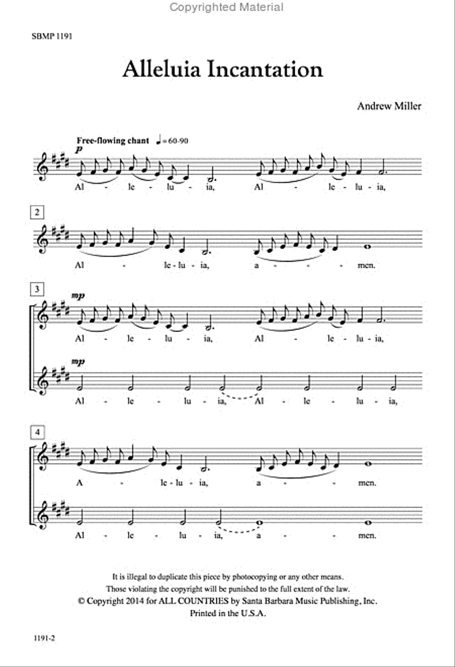 Alleluia Incantation - SATB Octavo
