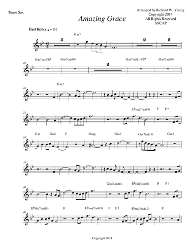 Amazing Grace- Smooth Jazz Tenor sax