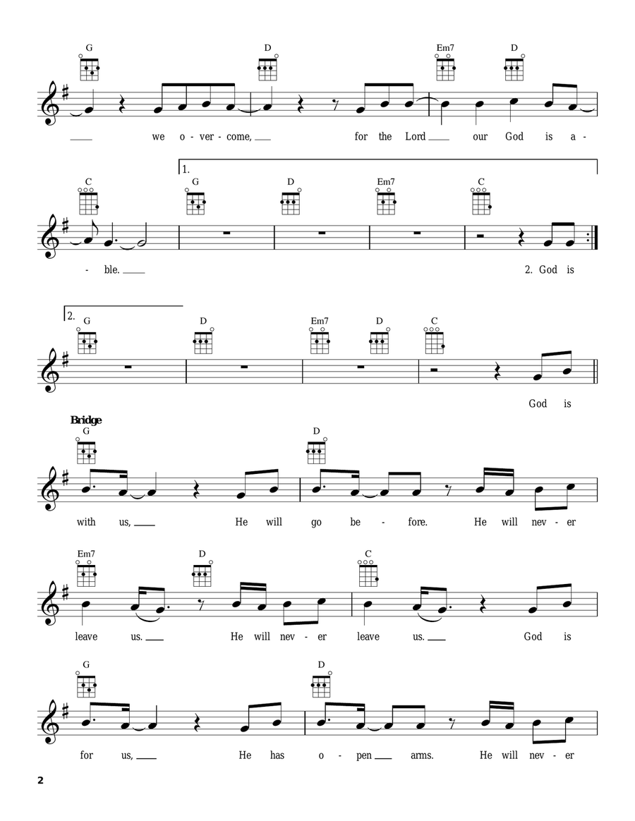 God Is Able God Is Able Ukulele scores gallery preview page 2