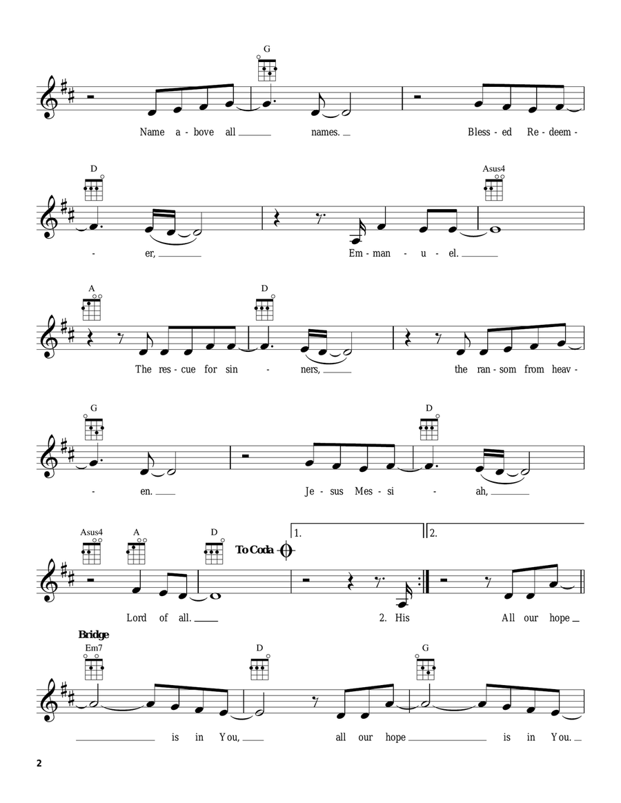 Jesus Messiah Jesus Messiah Ukulele scores gallery preview page 2