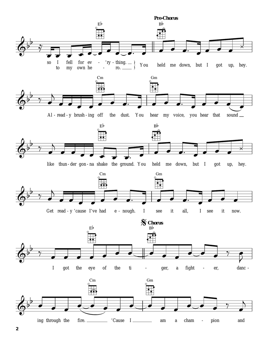 Roar Roar Ukulele scores gallery preview page 2