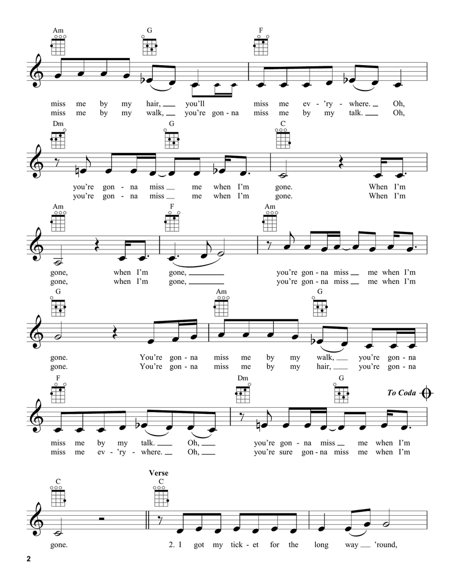 Cups (When I'm Gone) Ukulele scores gallery preview page 2