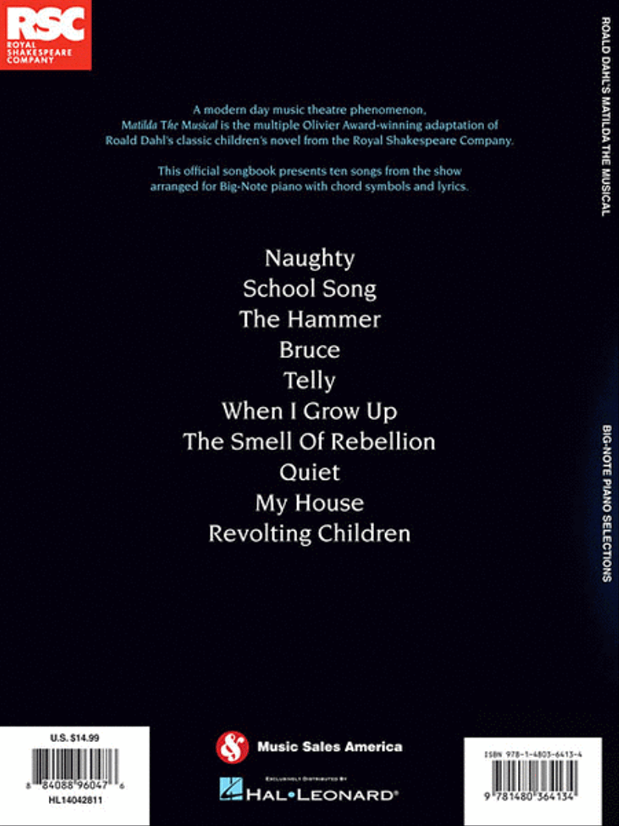 Matilda the Musical Voice scores gallery preview page 2