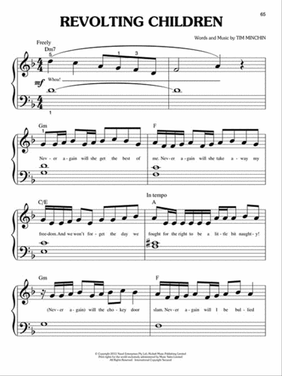 Matilda the Musical Voice scores gallery preview page 4