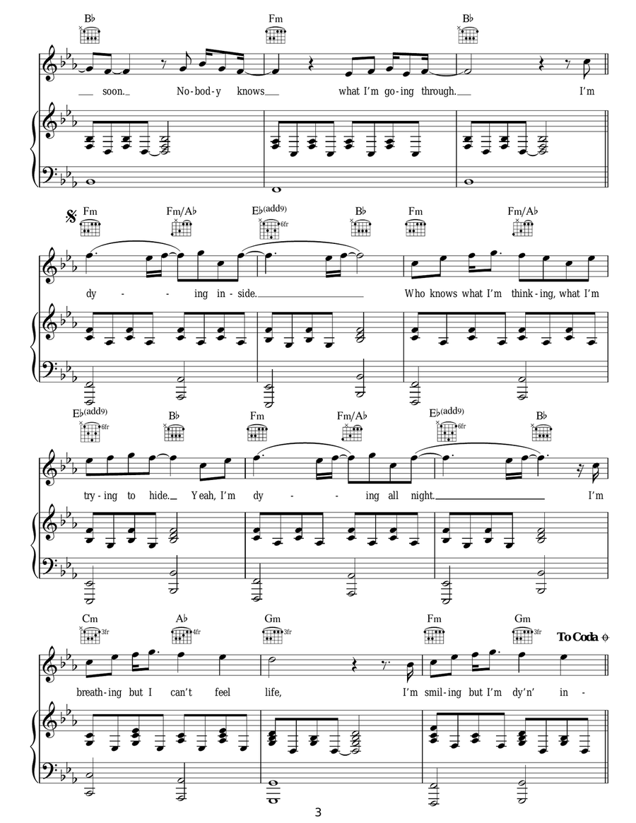 Dying Inside Dying Inside Acoustic Guitar scores gallery preview page 3