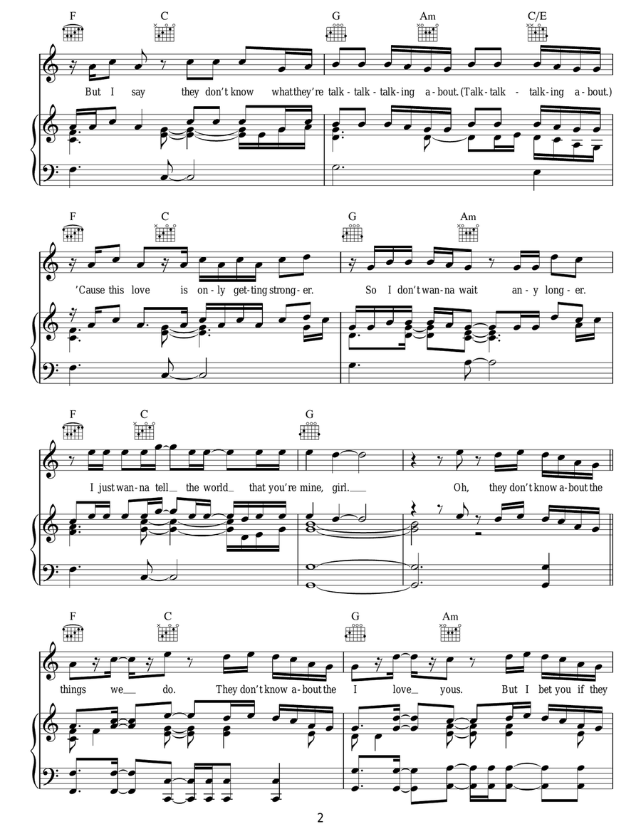 They Don't Know About Us They Don't Know About Us Acoustic Guitar scores gallery preview page 2