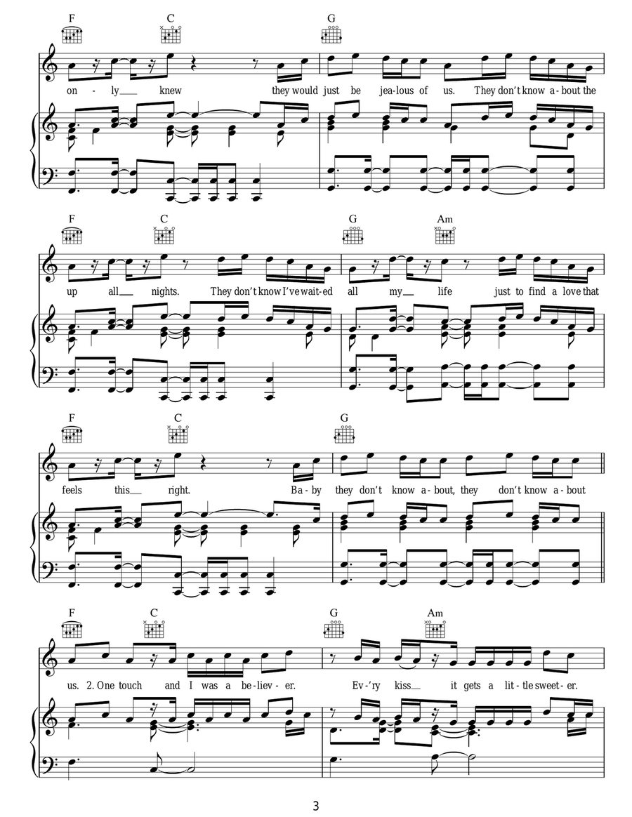 They Don't Know About Us They Don't Know About Us Acoustic Guitar scores gallery preview page 3