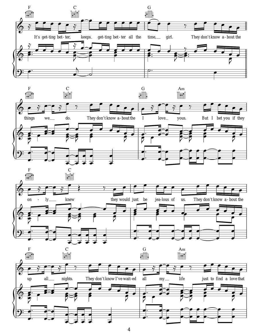 They Don't Know About Us They Don't Know About Us Acoustic Guitar scores gallery preview page 4