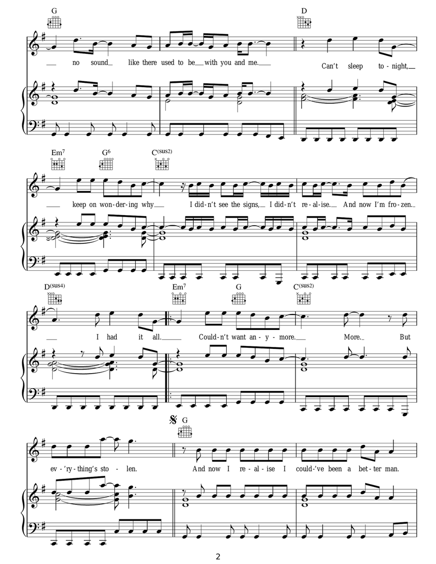 Stolen Stolen Acoustic Guitar scores gallery preview page 2