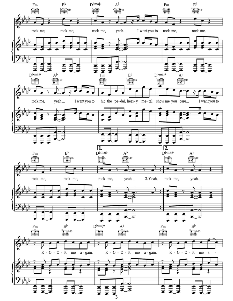 Rock Me Rock Me Acoustic Guitar scores gallery preview page 3