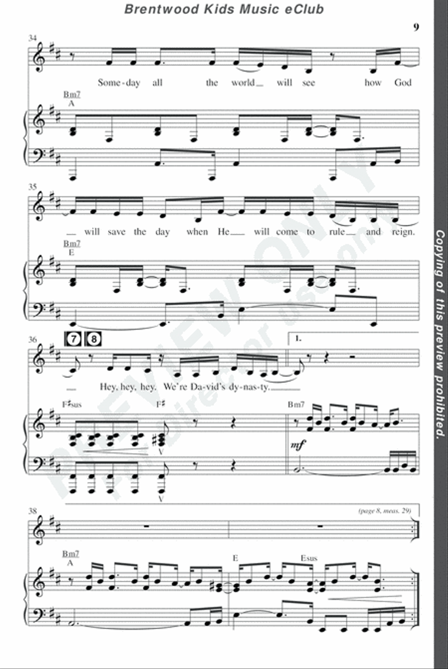 David's Dynasty - CD Preview Pak Choir scores gallery preview page 12