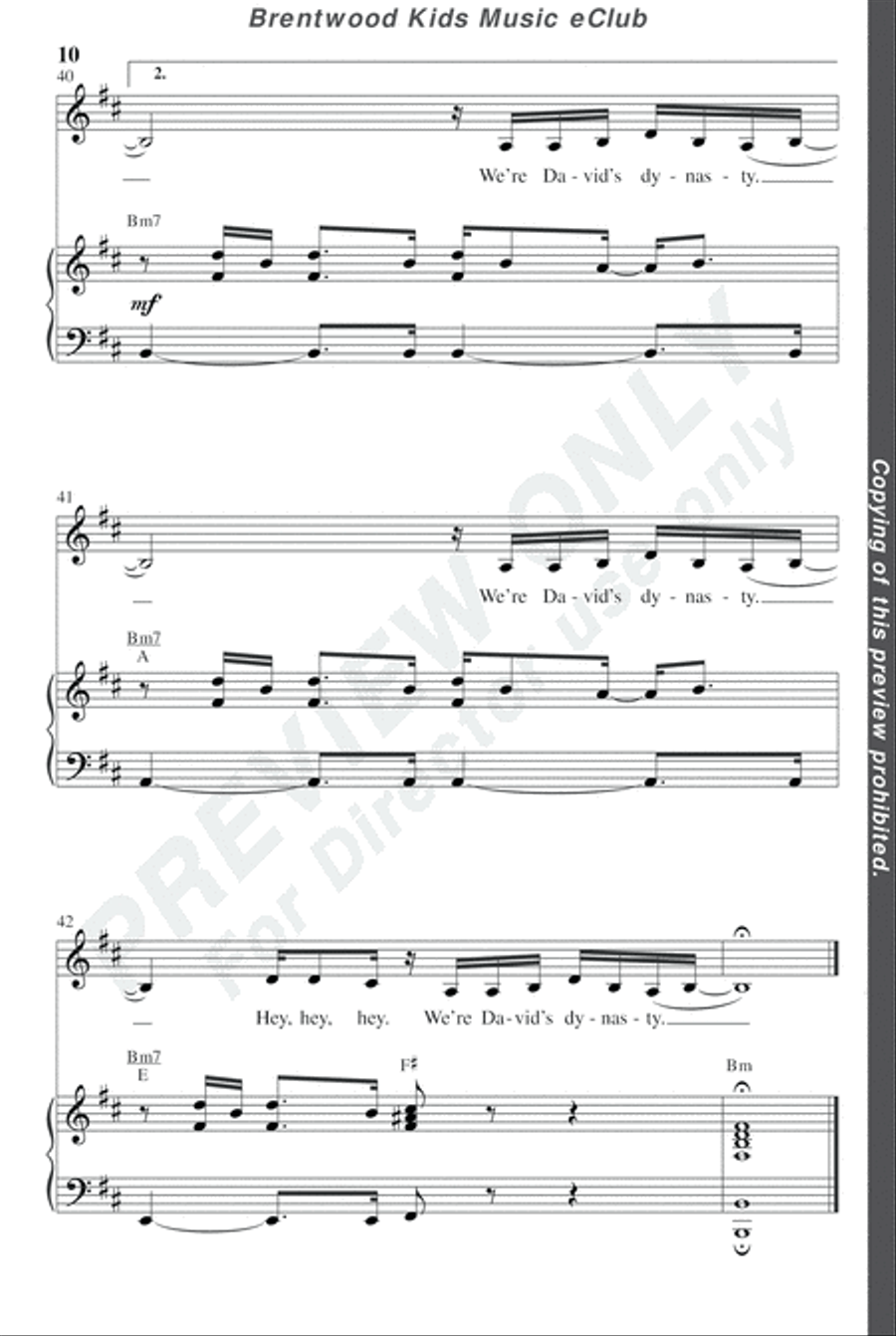 David's Dynasty - CD Preview Pak Choir scores gallery preview page 13