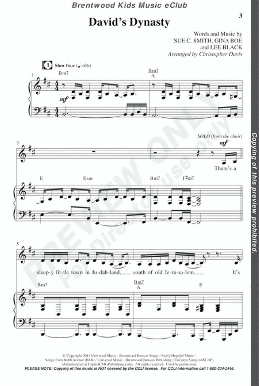 David's Dynasty - CD Preview Pak Choir scores gallery preview page 6