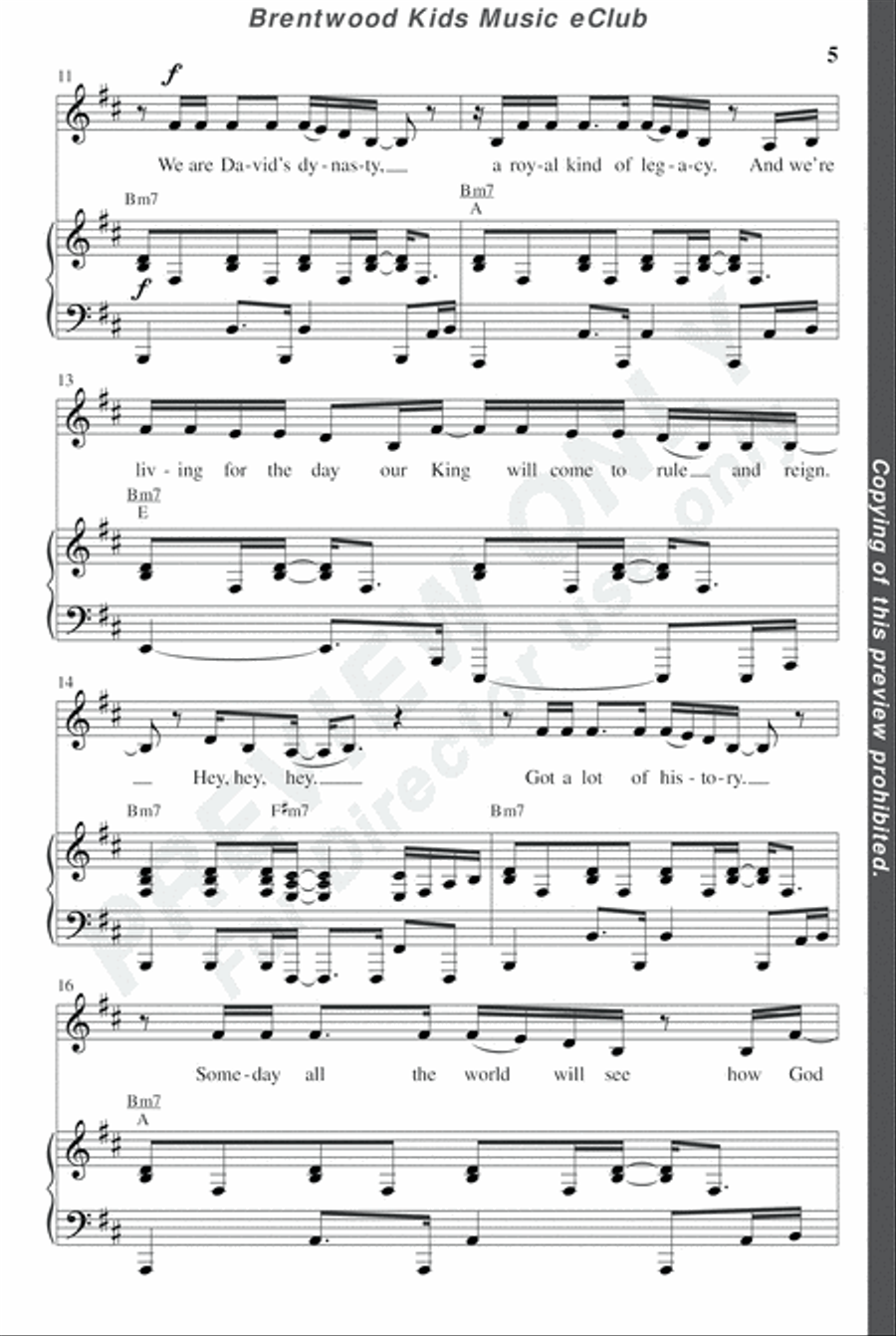 David's Dynasty - CD Preview Pak Choir scores gallery preview page 8