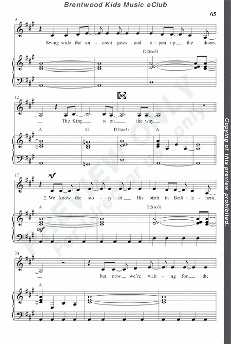 David's Dynasty - CD Preview Pak Choir scores gallery preview page 68