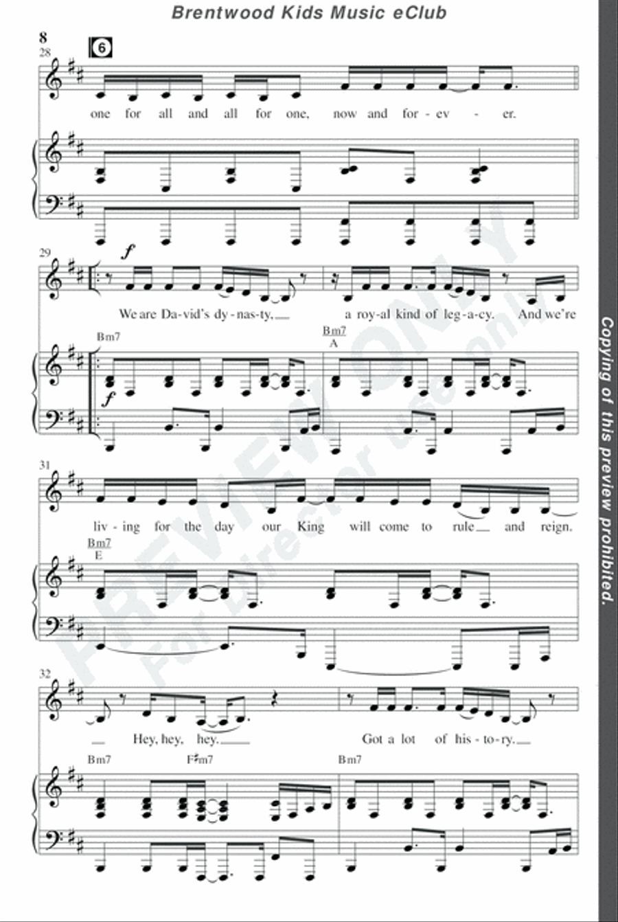 David's Dynasty - CD Preview Pak Choir scores gallery preview page 11