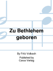 Zu Bethlehem geboren mini preview