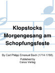 Klopstocks Morgengesang am Schopfungsfeste