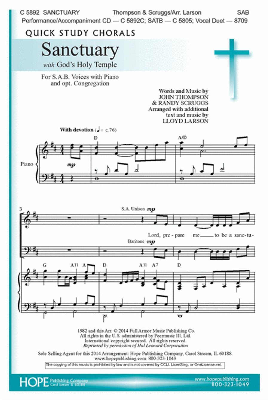 Sanctuary Sanctuary Choir scores gallery preview page 1