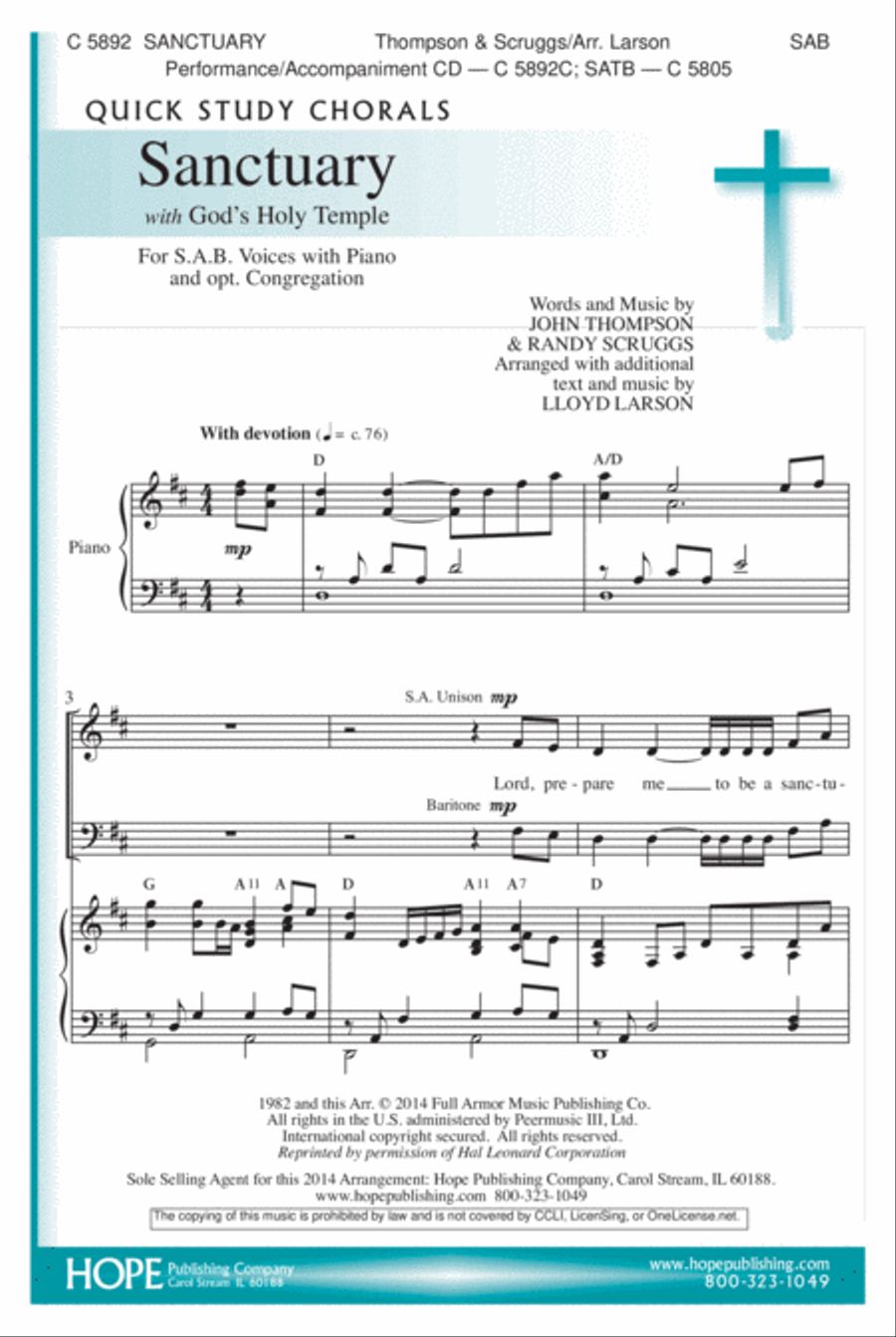 Sanctuary Sanctuary Choir scores gallery preview page 2