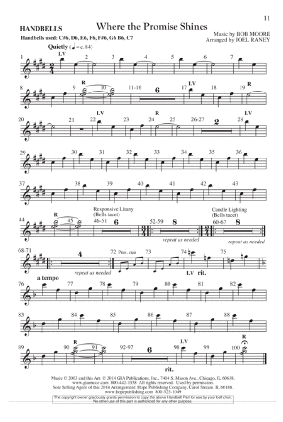 Where the Promise Shines Where the Promise Shines 2-Part scores gallery preview page 12