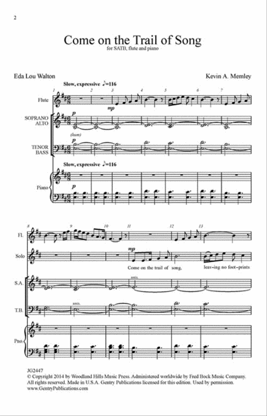 Come on the Trail of Song 4-Part scores gallery preview page 2
