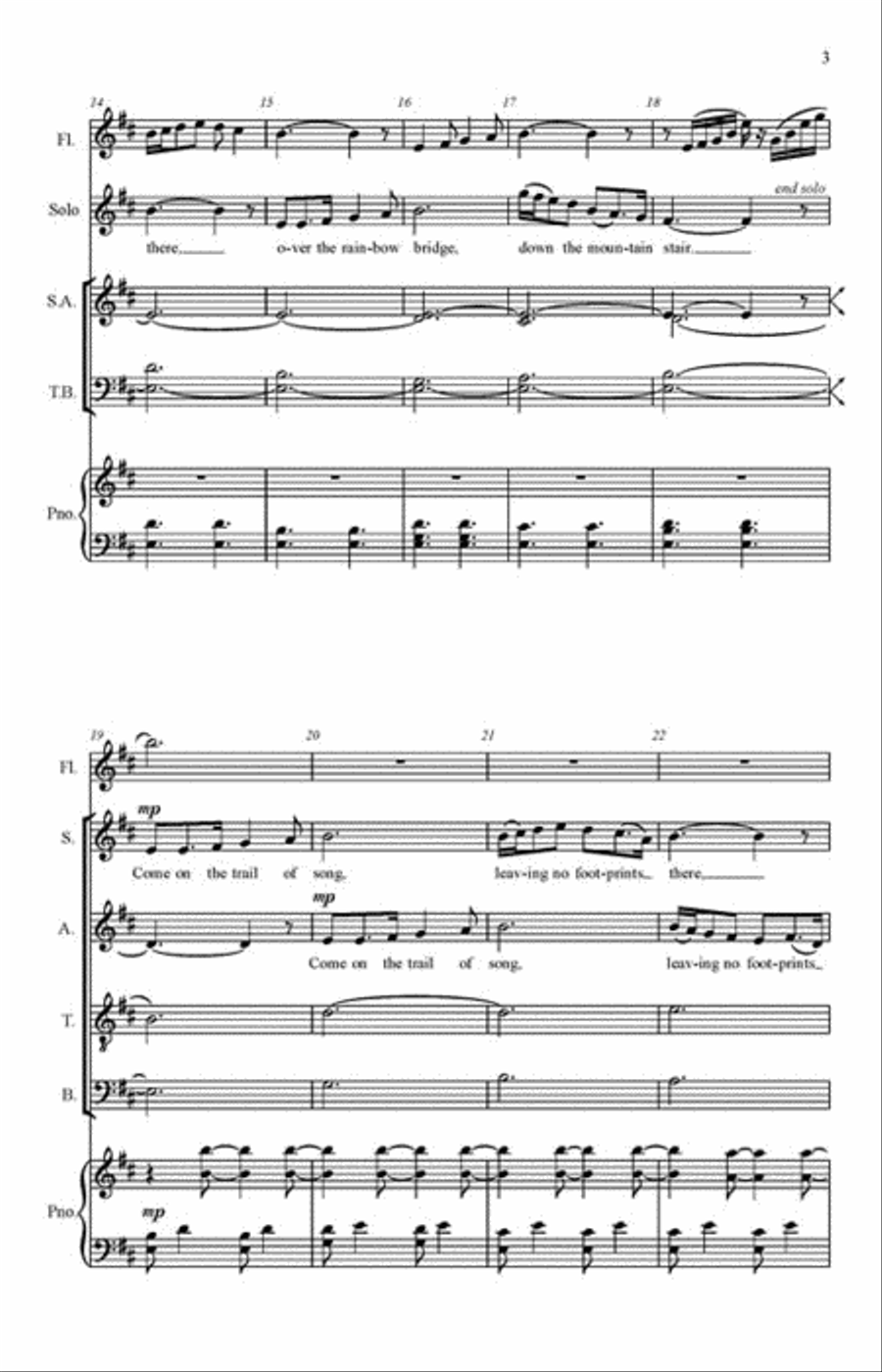 Come on the Trail of Song 4-Part scores gallery preview page 3