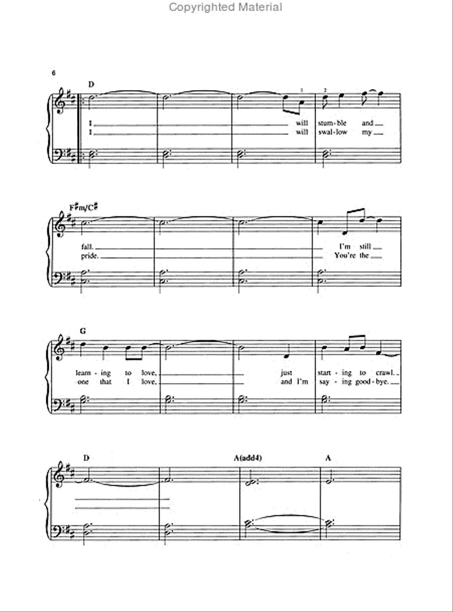Say Something Easy Piano scores gallery preview page 4