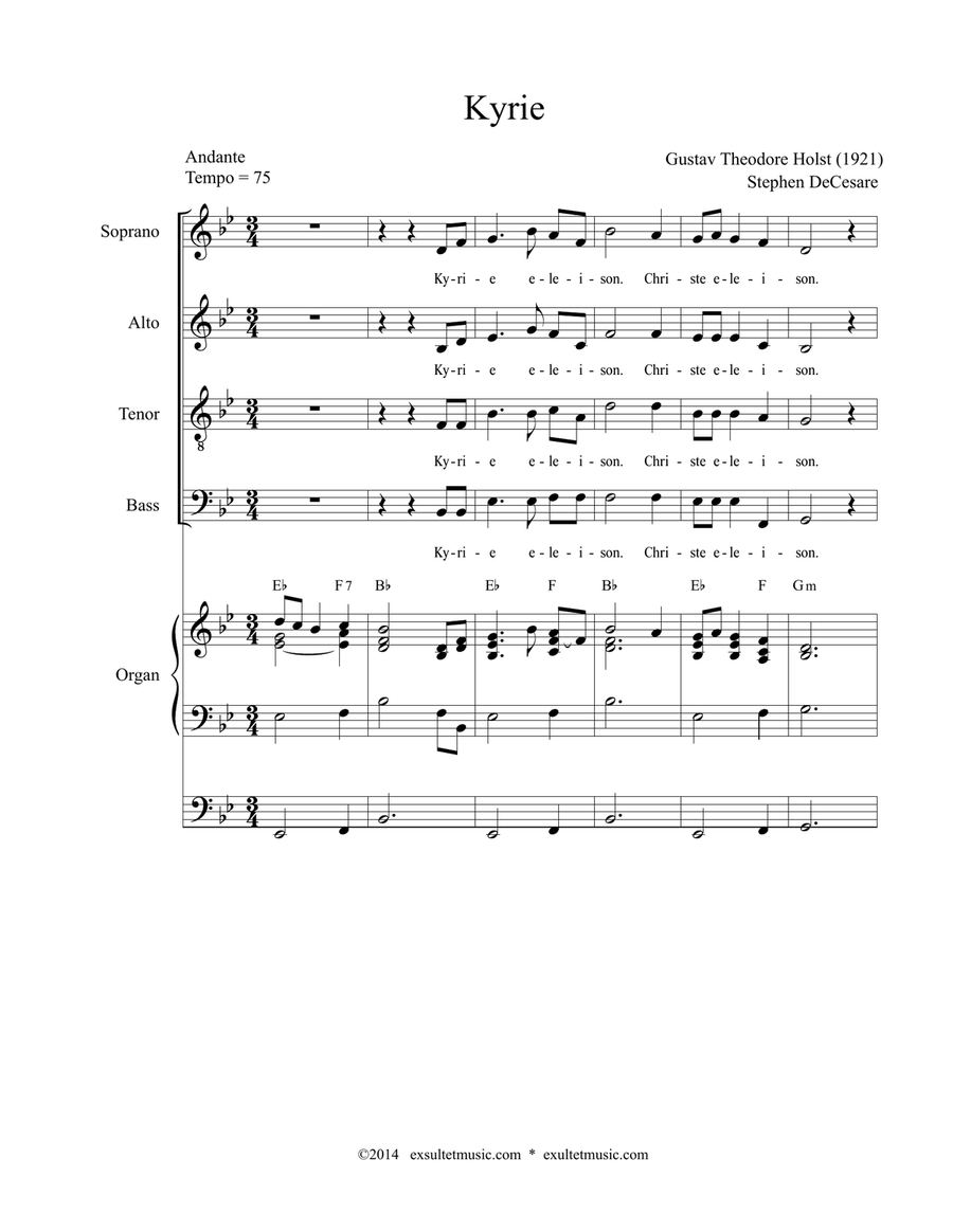 Mass of Saint Cecilia (Vocal Score) 4-Part scores gallery preview page 2