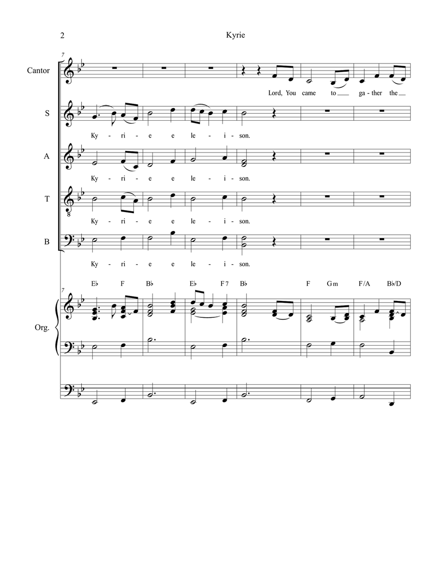 Mass of Saint Cecilia (Vocal Score) 4-Part scores gallery preview page 3