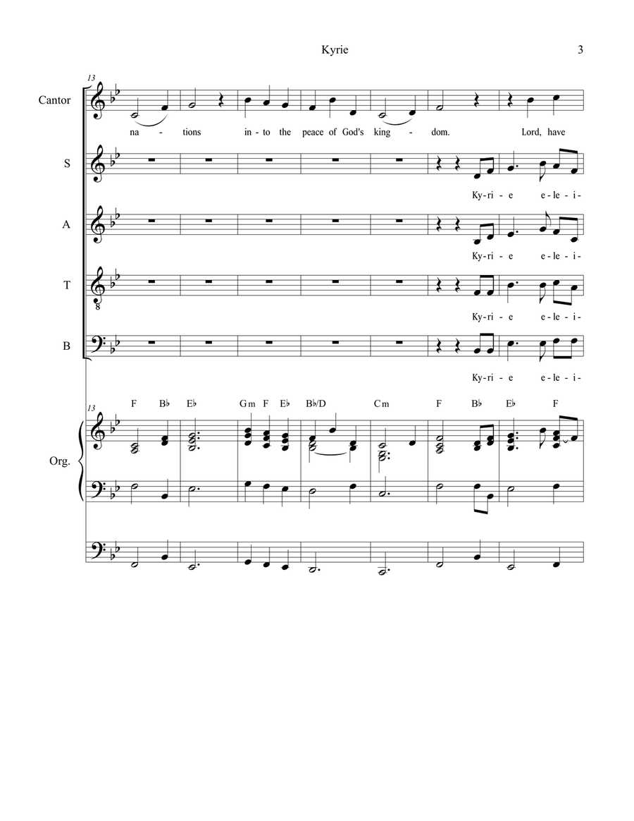 Mass of Saint Cecilia (Vocal Score) 4-Part scores gallery preview page 4