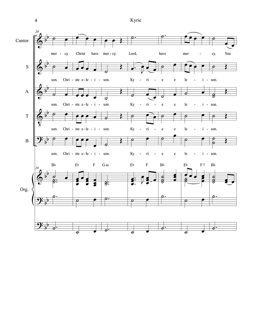 Mass of Saint Cecilia (Vocal Score) 4-Part scores gallery preview page 5